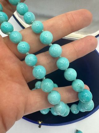 Parure Amazzonite e Oro Argento collana orecchini