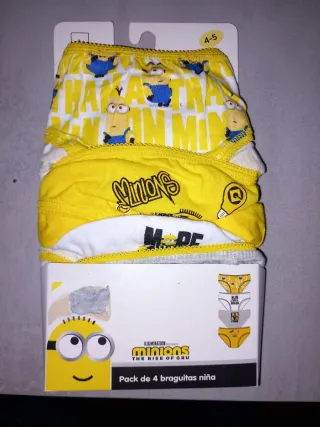 Braguitas niña Minions 100% algodón
