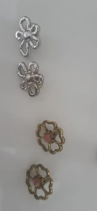 Lote 10 pendientes flores