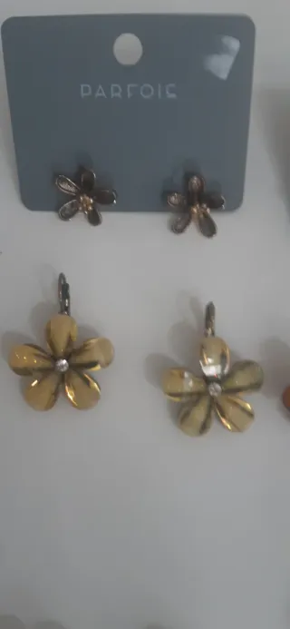 Lote 10 pendientes flores