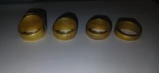 4 Anillos dorados hombre