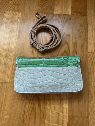 Bolso monedero estampado cocodrilo