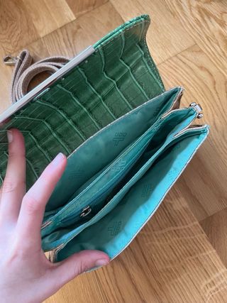 Bolso monedero estampado cocodrilo