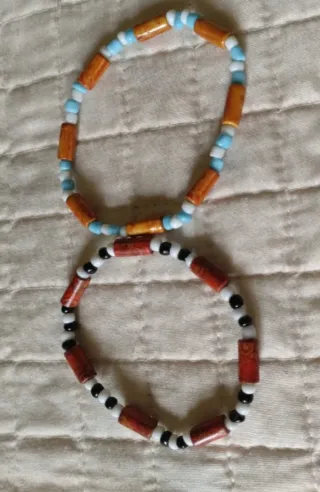 2 bracciali elastici tribali