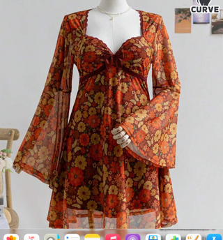 Vestido Vintage Estampado Floral