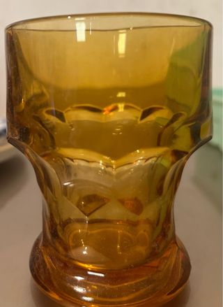 Bicchieri vintage ambra anni '70