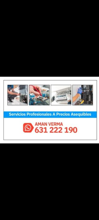 Aíre acondicionado, electricidad, fontanero