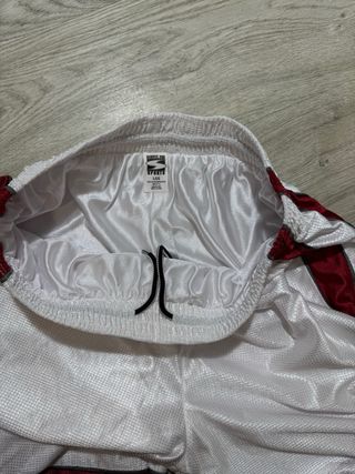 Pantalones Cortos Baloncesto Blanco y Rojo