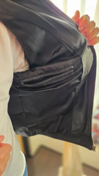 Giacca in pelle uomo nera