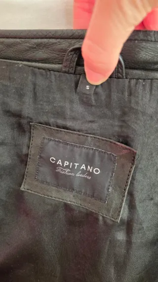 Giacca in pelle uomo nera