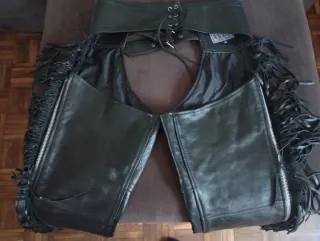 Chaparreras de cuero para moto/caballo