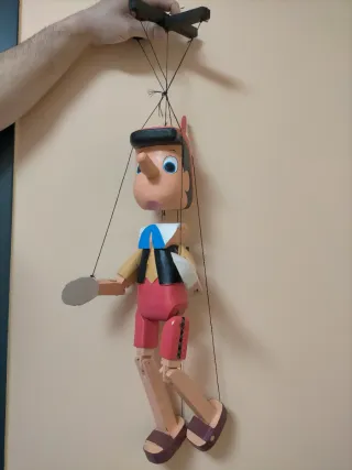 Marioneta Pinocho madera tallada