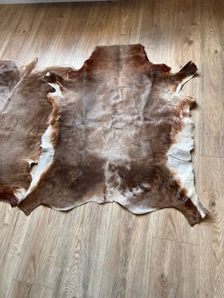2 Alfombras de Piel de Vacuno 1x0.8m
