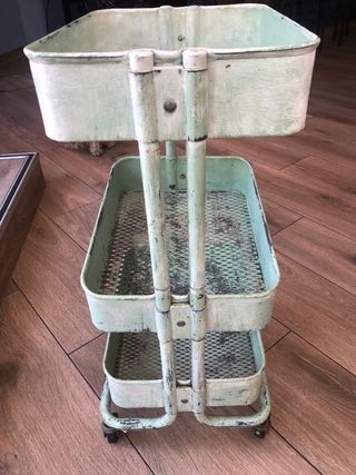 Camarera Metálica Vintage Verde