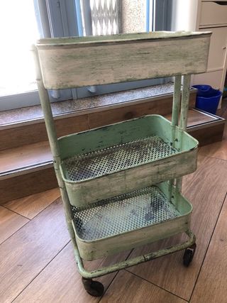 Camarera Metálica Vintage Verde