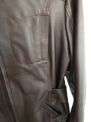 Cazadora de piel marrón Ducson