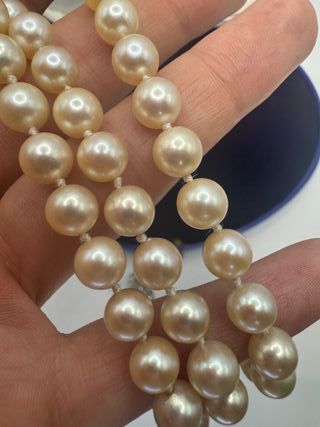 Collana Perle Akoya Oro Bianco 18kt Diamanti