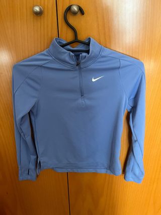 Nike Sudadera Media Cremallera Azul. S de niños