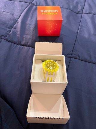 Swatch Scubaqua Caja Naranja/Amarilla