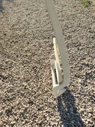 Silla de playa plegable blanca