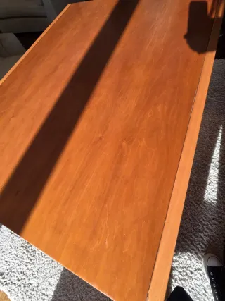 Mesa de comedor de cerezo. Ampliable