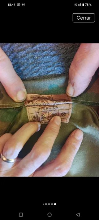 Chaqueta militar camuflaje