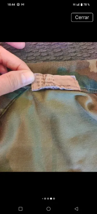 Chaqueta militar camuflaje