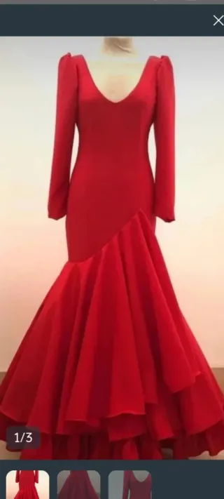 Traje de flamenca rojo nuevo
