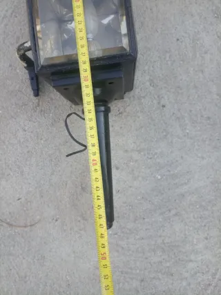 Farol de Carruaje auténtico Vintage negro.
