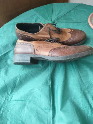 Scarpe donna con lacci marroni