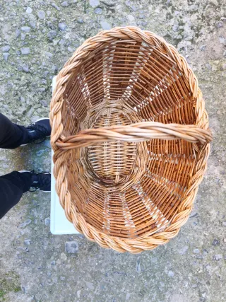 Cesta de mimbre 50 cm diámetro