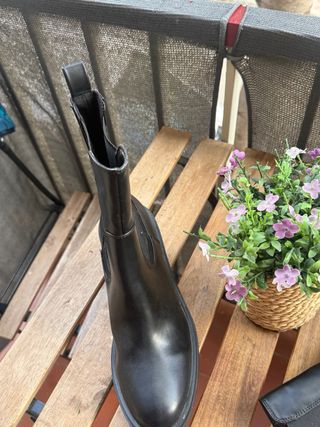 Botines Chelsea Mujer Negros