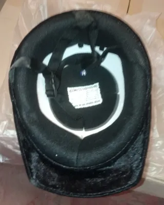 Casco Moto Terciopelo Negro