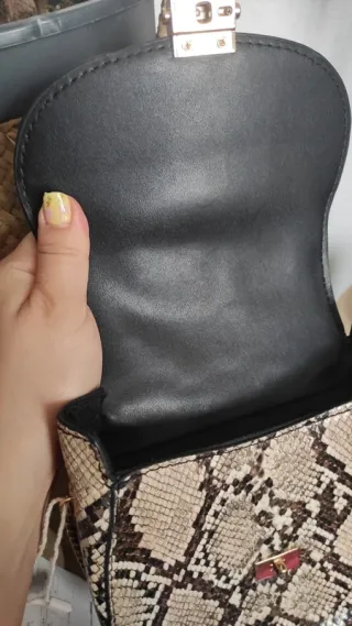 Bolso animal print estampado serpiente MANGO