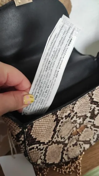 Bolso animal print estampado serpiente MANGO