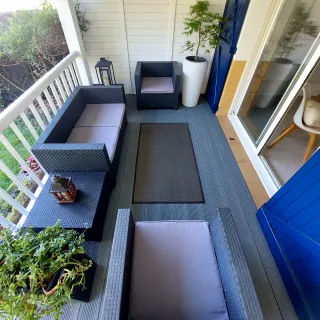 Muebles de jardín: 2 sillones, sofá y 2 mesas