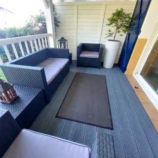 Muebles de jardín: 2 sillones, sofá y 2 mesas