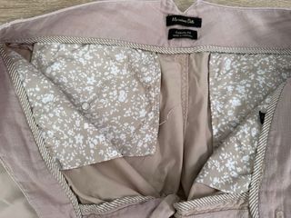 Pantalón Massimo Dutti mujer beige verano