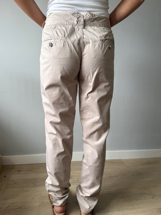 Pantalón Massimo Dutti mujer beige verano