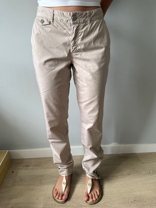 Pantalón Massimo Dutti mujer beige verano