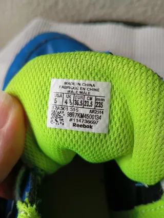 Tênis Reebok Azul e Verde Tam 36.5