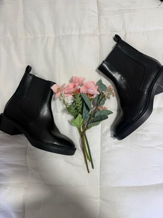 Botines Chelsea Mujer Negros