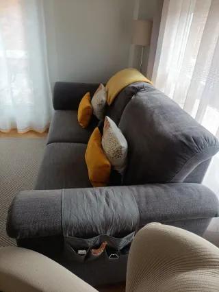 Sofá de 3 plazas gris