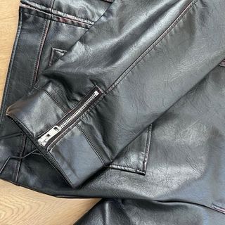 Chaqueta Zara Negra Cuero