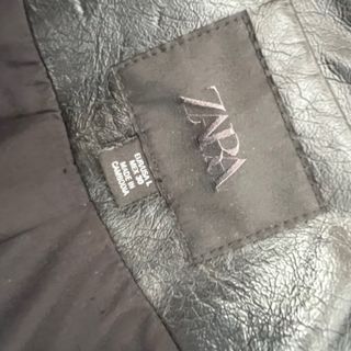 Chaqueta Zara Negra Cuero