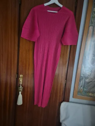 Vestido rosa fucsia talla única