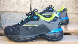 Zapatillas TAMS Negras y Verdes Talla 37