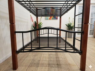 Litera Doble Mixta de Madera y Metal (90x190cm)