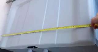 Armadio contenitore da esterno in plastica.