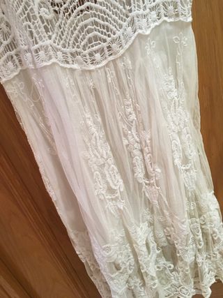 Vestido blanco encaje T. S-M